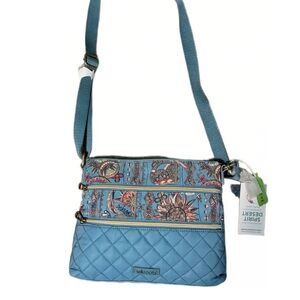 Sakroots Blue Quilted Crossbody Bag